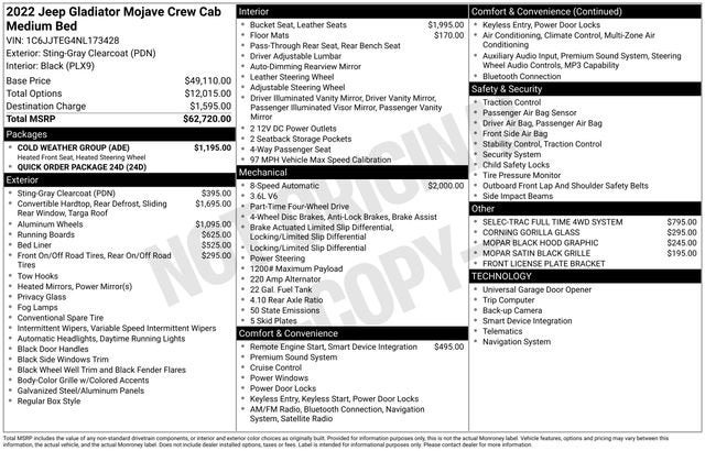 2022 Jeep Gladiator Mojave