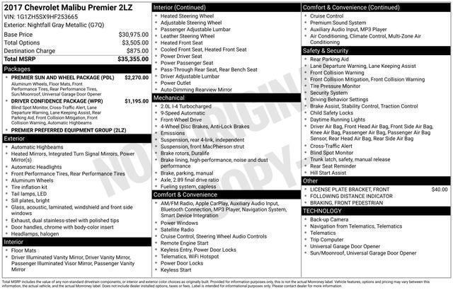 2017 Chevrolet Malibu Premier