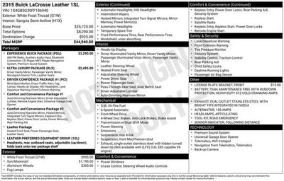 2015 Buick LaCrosse Leather