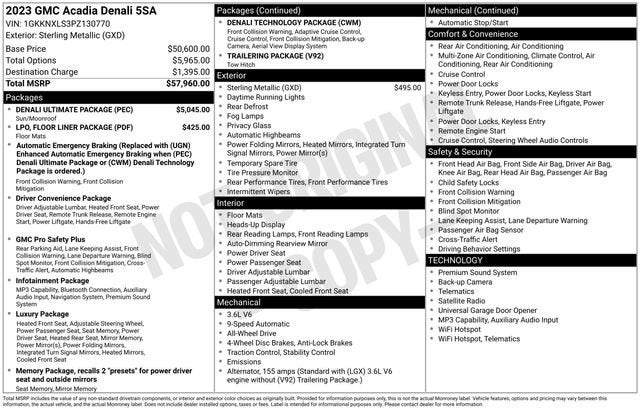 2023 GMC Acadia Denali