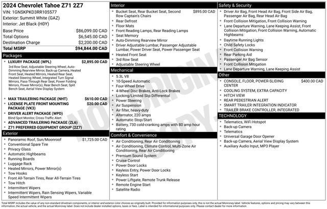 2024 Chevrolet Tahoe Z71
