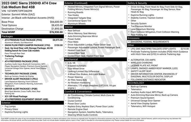 2023 GMC Sierra 2500 HD AT4