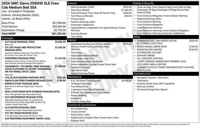 2026 GMC Sierra 2500 HD SLE