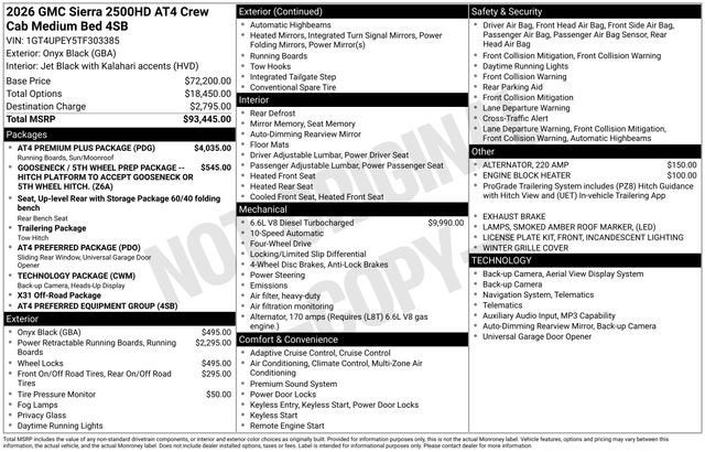 2026 GMC Sierra 2500 HD AT4