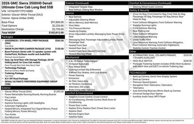 2026 GMC Sierra 3500 HD Denali Ultimate