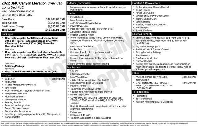 2022 GMC Canyon Elevation