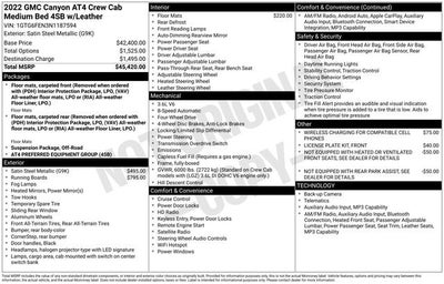 2022 GMC Canyon AT4 - Leather