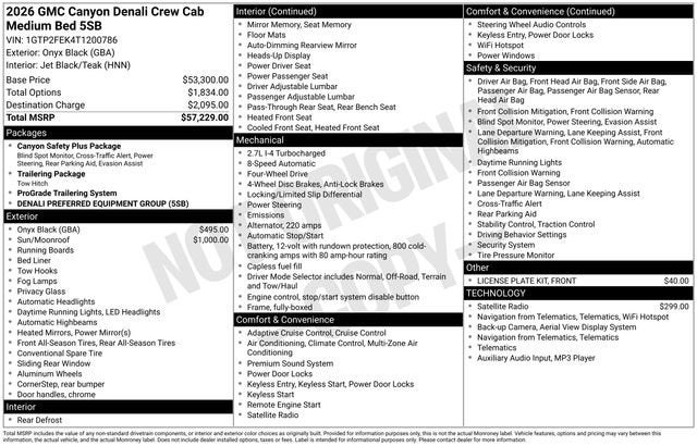 2026 GMC Canyon Denali