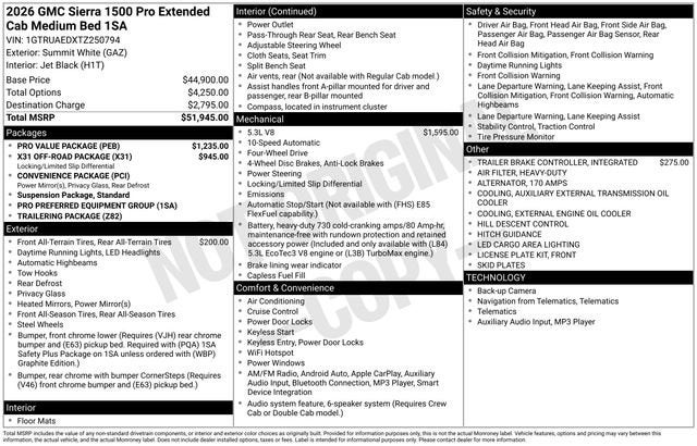 2026 GMC Sierra 1500 Pro