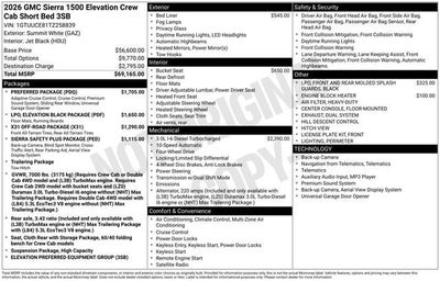 2026 GMC Sierra 1500 Elevation