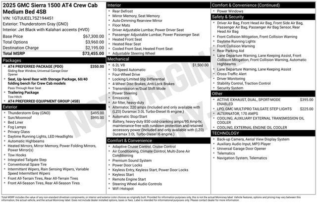 2025 GMC Sierra 1500 AT4