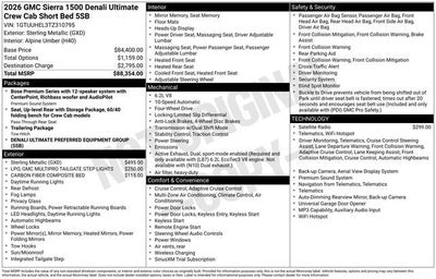 2026 GMC Sierra 1500 Denali Ultimate