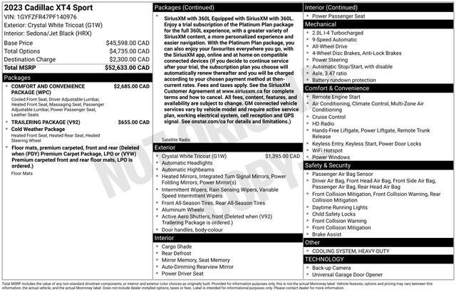 2023 Cadillac XT4 Sport