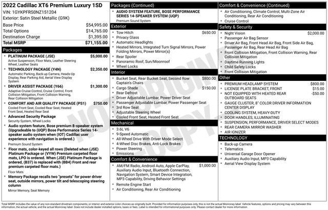 2022 Cadillac XT6 Premium Luxury