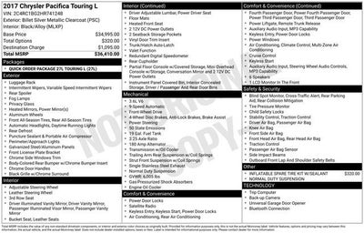 2017 Chrysler Pacifica Touring-L