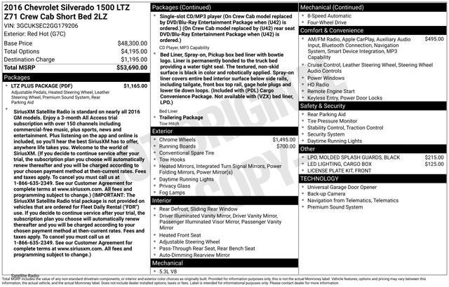 2016 Chevrolet Silverado 1500 LTZ