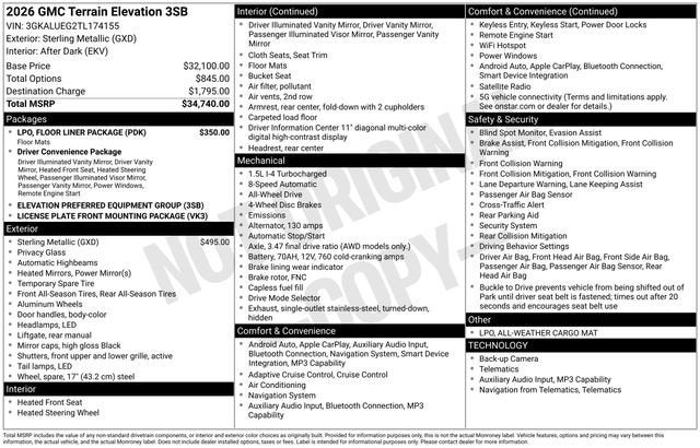 2026 GMC Terrain Elevation