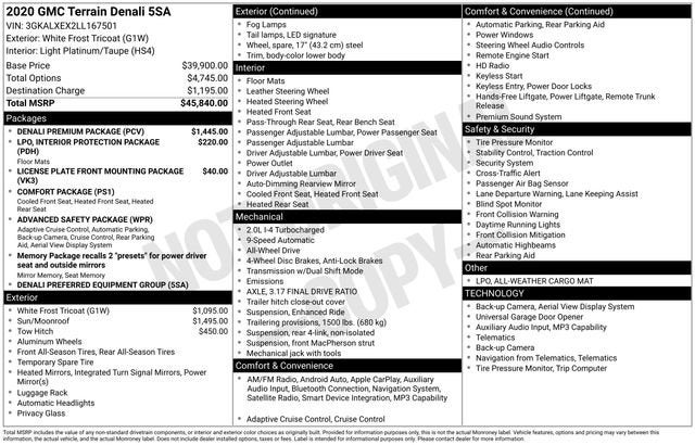 2020 GMC Terrain Denali