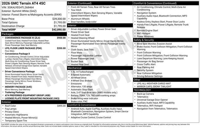 2026 GMC Terrain AT4