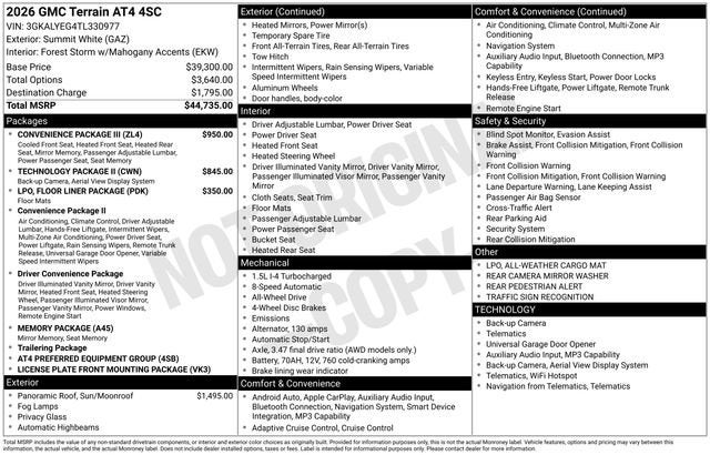 2026 GMC Terrain AT4