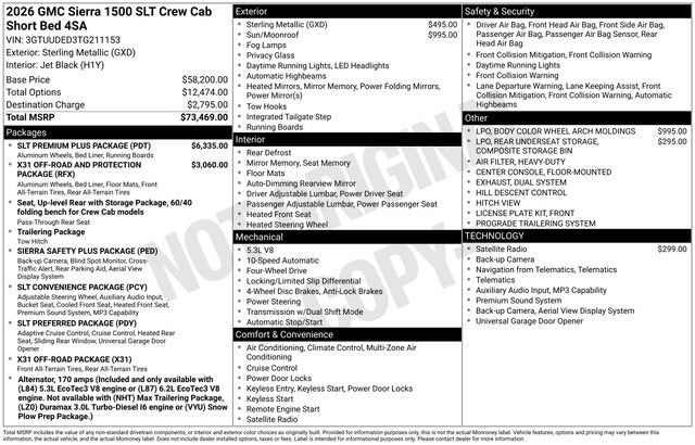 2026 GMC Sierra 1500 SLT