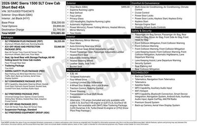 2026 GMC Sierra 1500 SLT