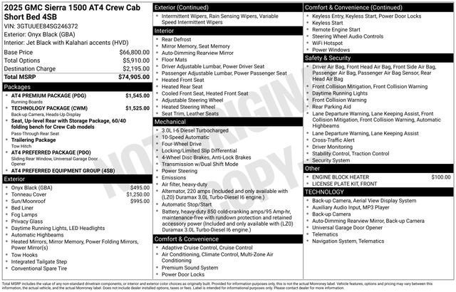 2025 GMC Sierra 1500 AT4