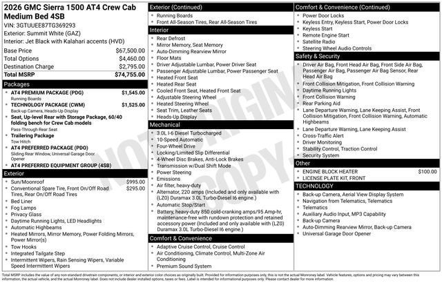 2026 GMC Sierra 1500 AT4