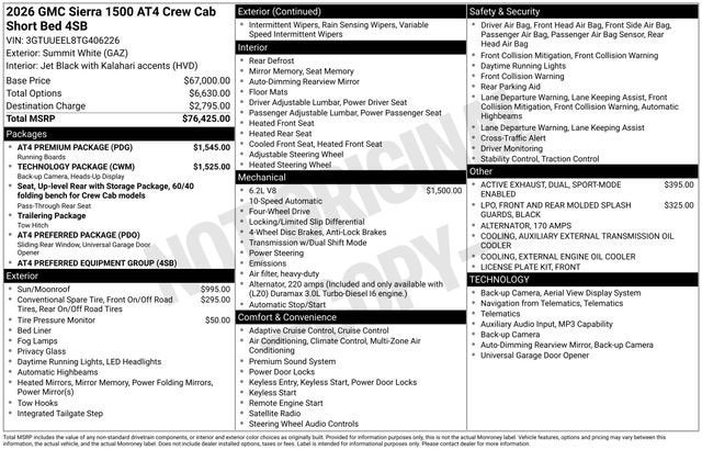 2026 GMC Sierra 1500 AT4