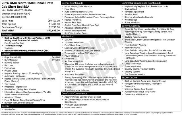 2026 GMC Sierra 1500 Denali