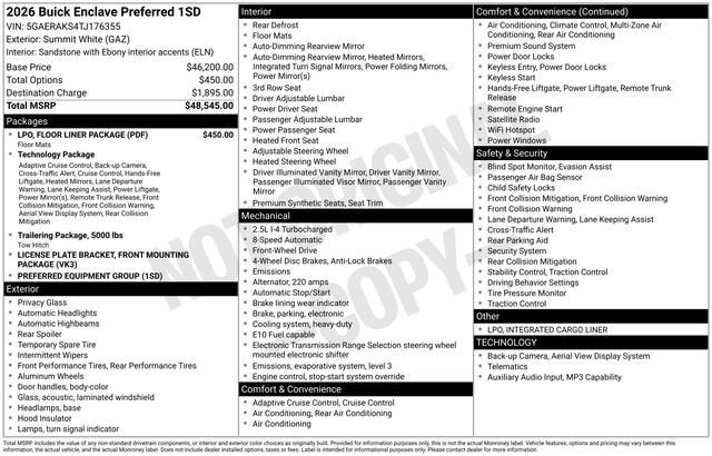2026 Buick Enclave Preferred