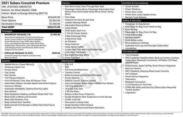 2021 Subaru Crosstrek Premium