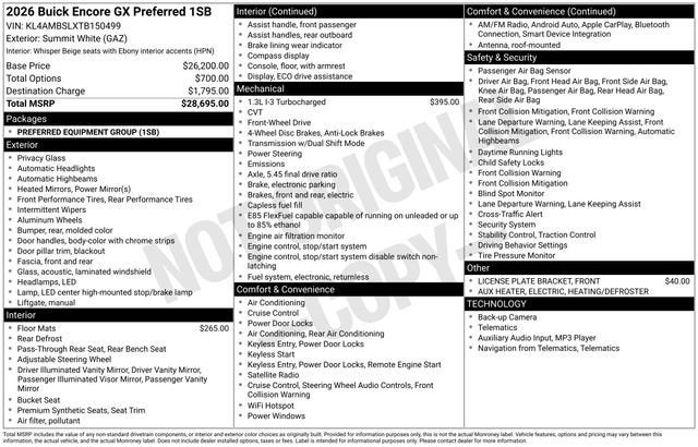 2026 Buick Encore GX Preferred