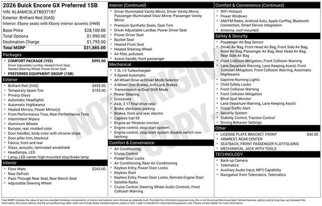 2026 Buick Encore GX Preferred