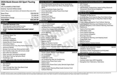 2026 Buick Encore GX Sport Touring
