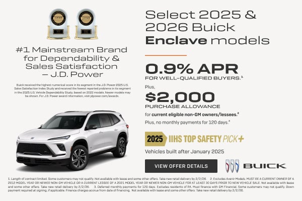 0.9% APR 
FOR WELL-QUALIFIED BUYERS.1

Plus, $2,000 PURCHASE ALLOWANCE for current eligible non-G...